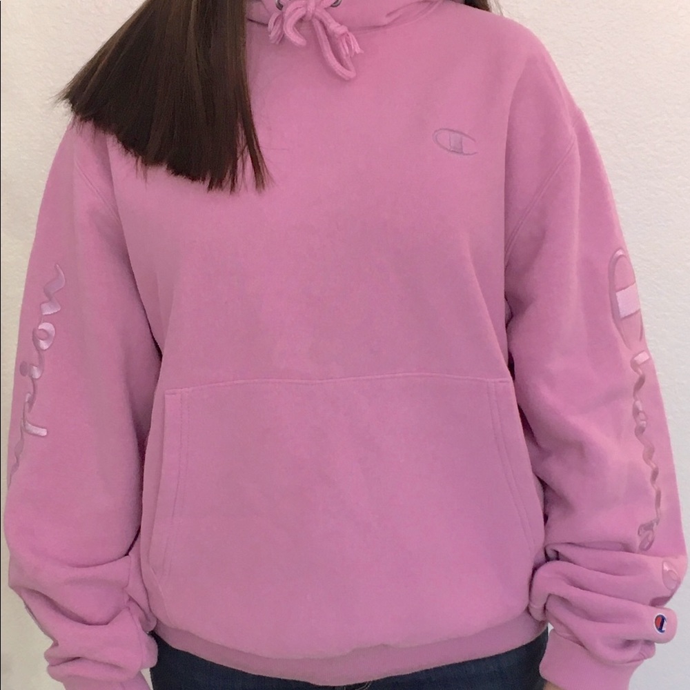 Pink champion hoodie